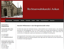 Tablet Screenshot of anwaltskanzlei-arikan.de